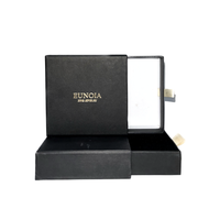 Boîtes cadeaux personnalisées de luxe en carton rigide avec lamination mate colorée, pour cosmétiques et bijoux, emballage à tiroir coulissant avec gaufrage