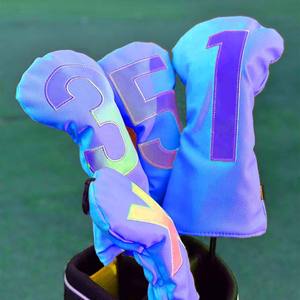 Housse de tête de club de golf en cuir confortable, extensible, élastique, durable, imperméable, avec logo personnalisé - Product Image 3