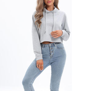 Sudadera con Capucha Corta de Invierno de Alta Calidad Directo de Fábrica para Mujer, 100% Algodón, Precio al por Mayor, Nuevo Diseño - Product Image 5