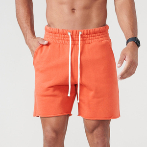 Short de sport d'été pour hommes, coupe ajustée, coton, spandex et polaire pour la course à pied, gym, fitness, hip hop, teint uni - Product Image 4
