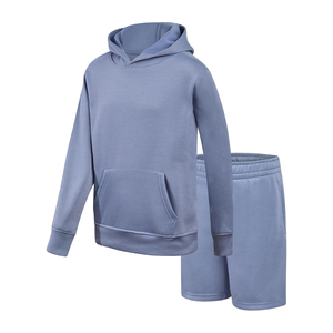 Conjunto de pantalones cortos y sudaderas con capucha para hombre personalizado fabricante de fábrica OEM conjunto transpirable de dos piezas para el verano moda de moda - Product Image 2