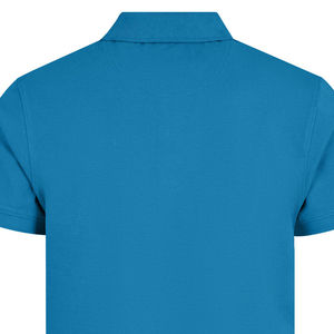 100% algodón de alta calidad ecológico patrón sólido turquesa hombres Casual para Polo en tela de piqué teñida lisa - Product Image 5