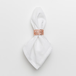 Offre Spéciale haute qualité métal fleur Design décoratif rond de serviette Royal serviette mariage Restaurant hôtel décor - Product Image 3