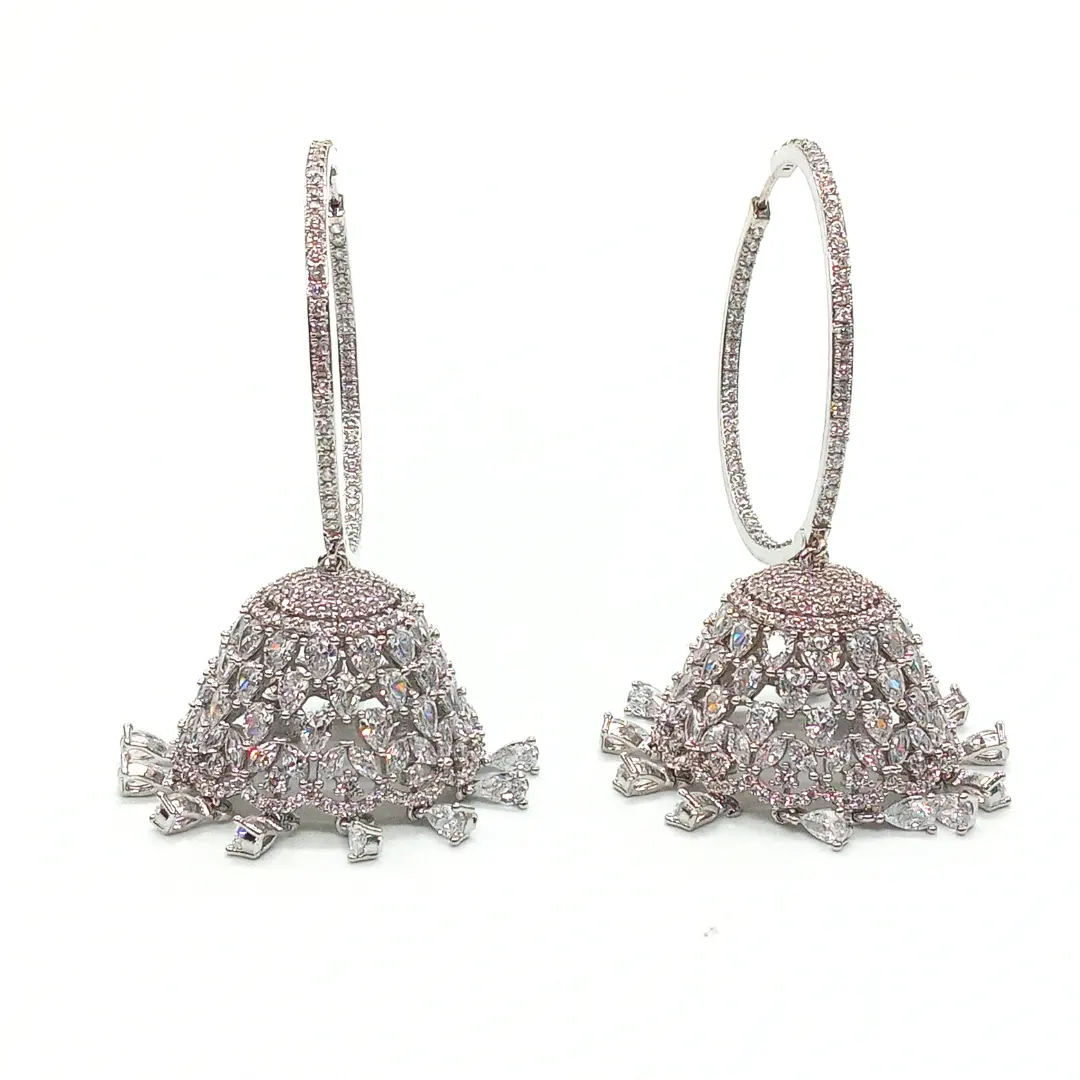 New Shiny Rhinestone Round Tassel Women's Earrings Luxury Crystal Drop Dangle Earrings Wedding Party Jewelry Accessories