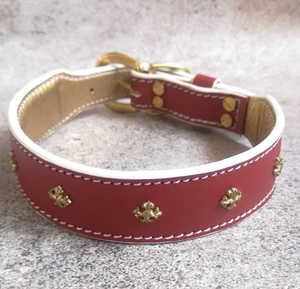 High Quality Green Leather Hound Dog <b>Collar</b> for Greyhound and <b>Whippet</b> - Product Image 3