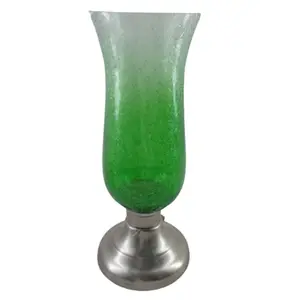 Столбы Оловянная прозрачная треснувшая зеленая свеча, банки с крышками, освещение, дизайн интерьера, большой объем