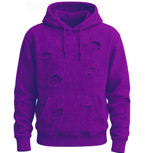 Sudadera con Capucha Estilo Acid Wash Personalizada, Sudadera Holgada de Estilo Urbano, Sudadera Gruesa de Algodón Lavado Vintage Unisex - Product Image 6