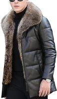 Veste en cuir de fourrure d'hiver pour hommes poches de couleur unie veste en cuir zippée vestes personnalisées en usine