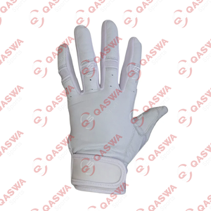 Adult <b>Baseball</b> Batting Gloves White Blue Color Combination Cowhide Leather Left Right Handed Wood <b>Bat</b> Compatible - Product Image 5