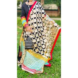 Conjunto Icónico de Salwar Anarkali y Dupatta en Poliéster Reversible para Bodas, para Mujer - Product Image 5