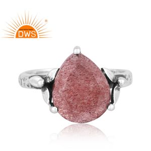 Meilleure vente Bague en argent sterling oxydé naturel noir Rutile Gemstone Déclaration Fabricant de bijoux personnalisés - Product Image 3