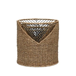 Juego de cestas de algas marinas tejidas a mano con diseño geométrico moderno, perfecto para almacenamiento en el hogar, lavandería y exhibición decorativa - Product Image 3