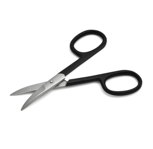 Tijeras profesionales para uñas seminegras, punta de punta, acabado satinado, Tijeras para uñas para cutículas, 4 "hechas con acero inoxidable - Product Image 4