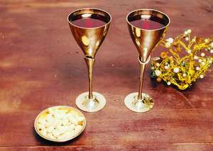 Antique Design Pure Brass Wine Glass Traditional Indian Handicraft for Home, Dining, and Gifting - Product Image 5