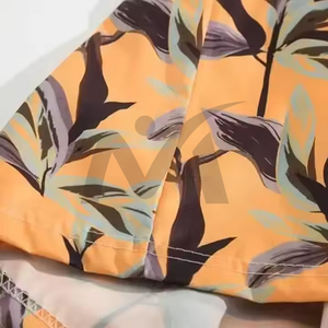 Short de plage pour hommes imprimé par sublimation personnalisé vente en gros OEM motif solide brodé de flamme conception écologique - Product Image 4