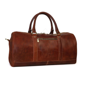 Sacs de voyage en cuir véritable faits à la main de haute qualité, polyester écologique, compagnon de voyage spacieux, rangement confortable, transport facile - Product Image 2