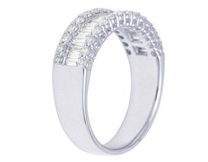 Joyería de lujo con diamantes de Plata de Ley 925 redonda y Baguette Moissanite, anillos de banda de diamantes para mujer - Product Image 4