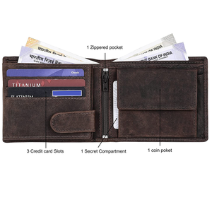 2023 Wholesale <b>Cheap</b> Price High Quality Leather <b>Wallet</b> Customizable Designed Genuine Leather <b>Wallet</b> - Product Image 3