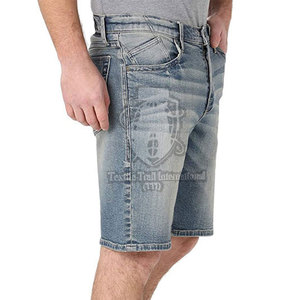 Shorts en jean respirants pour homme taille adulte avec logo personnalisé, style décontracté d'été, fermetures éclair - Product Image 3