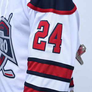 Jersey de hockey sobre hielo con cordones hecho a medida nuevo diseño de calidad estupenda - Product Image 3
