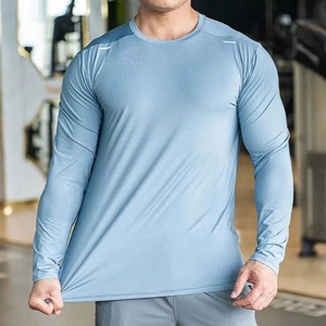 Ropa deportiva de entrenamiento informal para hombre de alta calidad, sudaderas de manga larga para gimnasio, ropa activa para correr, entrenamiento para el verano - Product Image 1