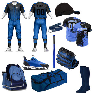 Professional Training Full <b>Baseball</b> Uniform Kits Sportswear Design Breathable Quick Dry Moisture-Wicking Short Sleeves 100% - Product Image 1