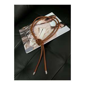 Knot Detail Cord <b>Belt</b>, Dress <b>Belt</b>, Jacket <b>Belt</b>, Shirt <b>Belt</b> - <b>Tan</b> - Product Image 1