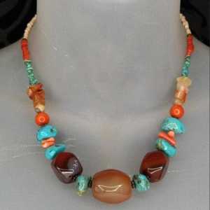 Women's Vintage Lightweight Geometric Resin Necklace Ball Shape Pattern with <b>Rope</b> <b>Chain</b> for Party & Wedding - Product Image 3