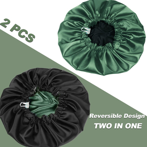 Luxury Designer Custom Logo Double Side 100% Premium Quality Adjustable Hair <b>Bonnets</b> for Women Best Selling - Product Image 2