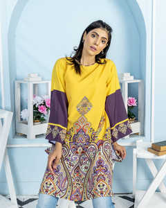 Dernier modèle de fête ethnique Punjabi pour femmes, surpiqûres disponibles OEM, Kurtis Kameez personnalisable pour femmes indiennes, vente en gros - Product Image 2