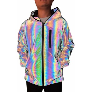 Breathable Solid Color Spring Warm <b>Reflective</b> High Street Canvas Waterproof Eco-Friendly <b>Jacket</b> 100% Polyester - Product Image 2