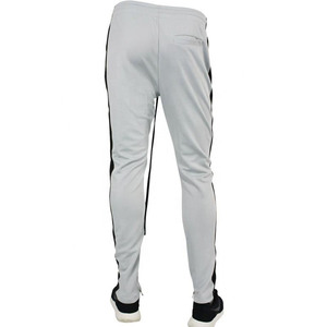 Trendy Men's Burgundy Slim Fit Track Pants with Zipper Pockets & Ankle <b>Zips</b> Comfortable Washed Polyester Cotton Men's Pants - Product Image 5