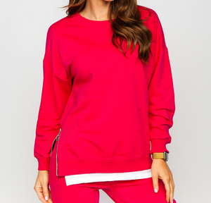 Nuevo y elegante chándal de gran tamaño de dos piezas con logotipo personalizado para mujer, venta al por mayor, chándal de manga larga para mujer - Product Image 4