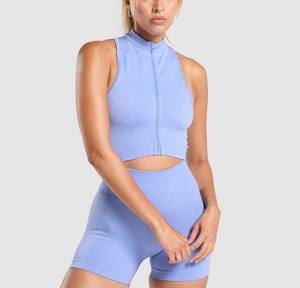 Top Venta de secado rápido de las mujeres transpirable camiseta sin mangas Fitness Wear Jogger Wear Out Door Wear Seamless Women Tank Top - Product Image 2