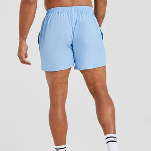 Vente en gros de shorts de musculation pour hommes avec logo personnalisé à séchage rapide confortables et solides pour la course active - Product Image 2