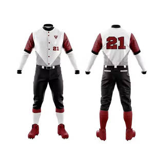 Tenues de baseball personnalisées de haute qualité, séchage rapide, respirantes, 100% polyester, pour hommes adultes - Product Image 1