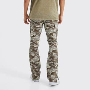 High Quality 100% Cotton <b>Men's</b> Sweatpants Custom DTF Printed Logo <b>camo</b> Textured 6 pockets Baggy Streetwear <b>Men's</b> Sweatpants - Product Image 3