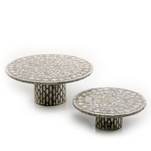 Elegante centro de mesa Decoración de mesa madre de perla con incrustaciones de pastel soporte al por mayor soportes de postre - Product Image 3