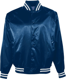 Custom Men's Eco-Friendly Knitted Polyester Varsity Jacket Stand Collar <b>Covered</b> <b>Button</b> Closure Digital Printing Winter - Product Image 4