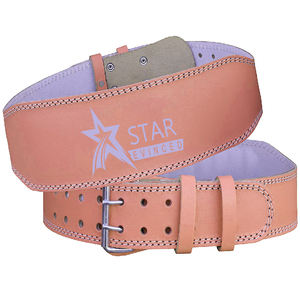 <b>Powerlifting</b> Bodybuilding Weightlifting Gym Genuine Cowhide Leather <b>Belt</b> with Double Prong Custom Logo Black Buckle for Support - Product Image 5