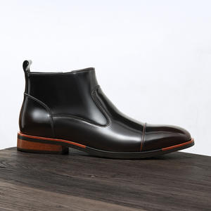 Chaussures mocassins en cuir de veau avec détails cousus à la main et soutien de la voûte plantaire, chaussures de ville pour hommes - Product Image 3