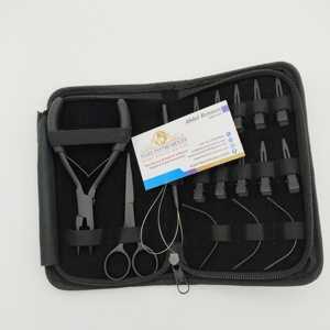 Kit de alicates de extensión de cabello Microlink de acero inoxidable de alta calidad, herramienta de abridor de microcuentas con características de abalorios de bucle - Product Image 6