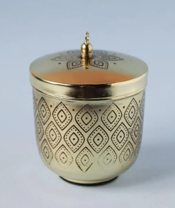 Traditional Best Affordable Handmade Metal Candle With Knob Lid - Product Image 3