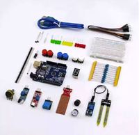 Kit Combiné de Composants de Base ATmega328P R3 avec Platine d'expérimentation de 400 Points, Kit de Projet d'Apprentissage pour Débutants, Ensemble de Composants pour Expériences Électroniques