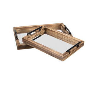 Wholesale <b>Wood</b> Tray Restaurant Decoration square Tray Large Walnut <b>Wood</b> Serving Tray With Handles Hot <b>Sale</b> - Product Image 5