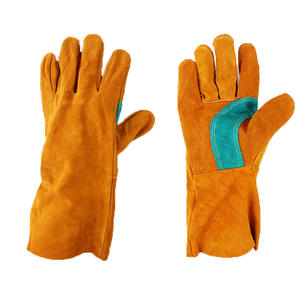 Gants de travail en cuir de vachette pleine paume et demi-main pour le jardinage, durables et confortables, vente en gros - Product Image 1