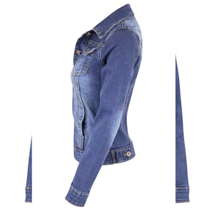 Chaqueta Vaquera Informal para Mujer, Estilo Moderno, Otoño Invierno, Mangas Largas, 100% Algodón, Secado Rápido, Transpirable, Diseño Personalizado OEM - Product Image 3