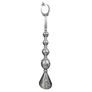 Minarets en laiton faits à la main de haute qualité artisanat arabe de Style religieux avec belle décoration en métal fini nickel - Product Image 3