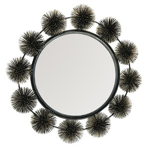 Well Selling Iron <b>Mirror</b> Art <b>Irregular</b> Circular Living Room Metal Frame Wall <b>Mirror</b> Decor Christmas Vintage Luxury Space Casual - Product Image 1