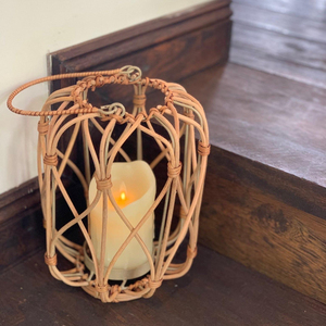 Bougeoirs en rotin uniques, lanternes et bocaux de bougies, tendance - Product Image 2